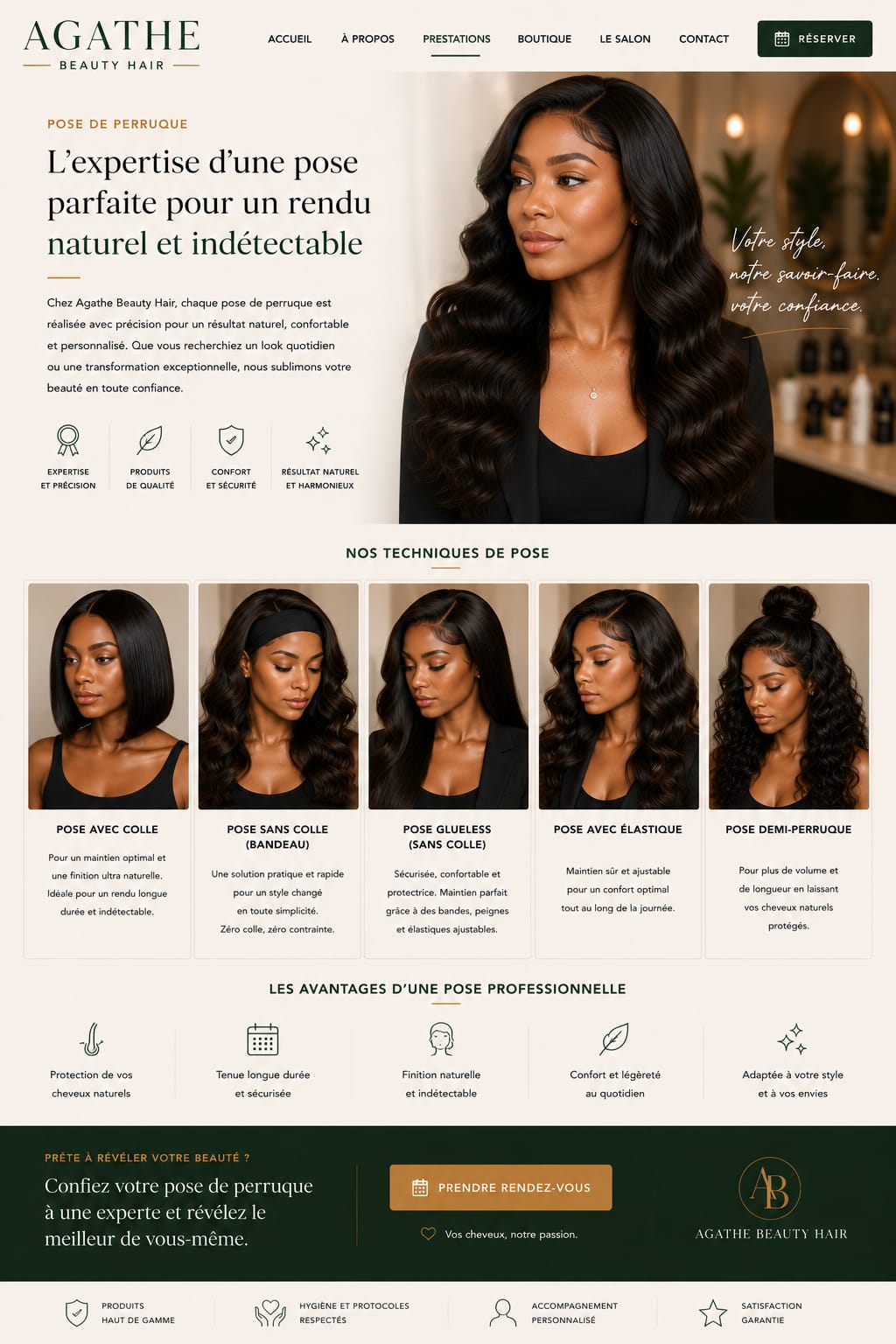 Pose de perruque professionnelle – Agathe Beauty Hair