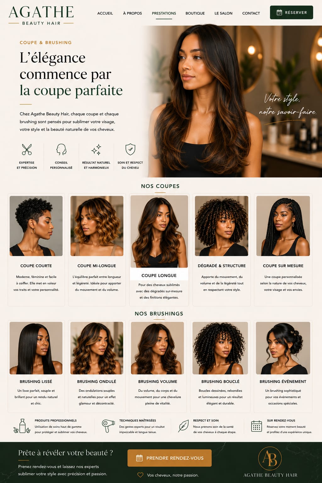 Coupes et brushings cheveux texturés – Agathe Beauty Hair