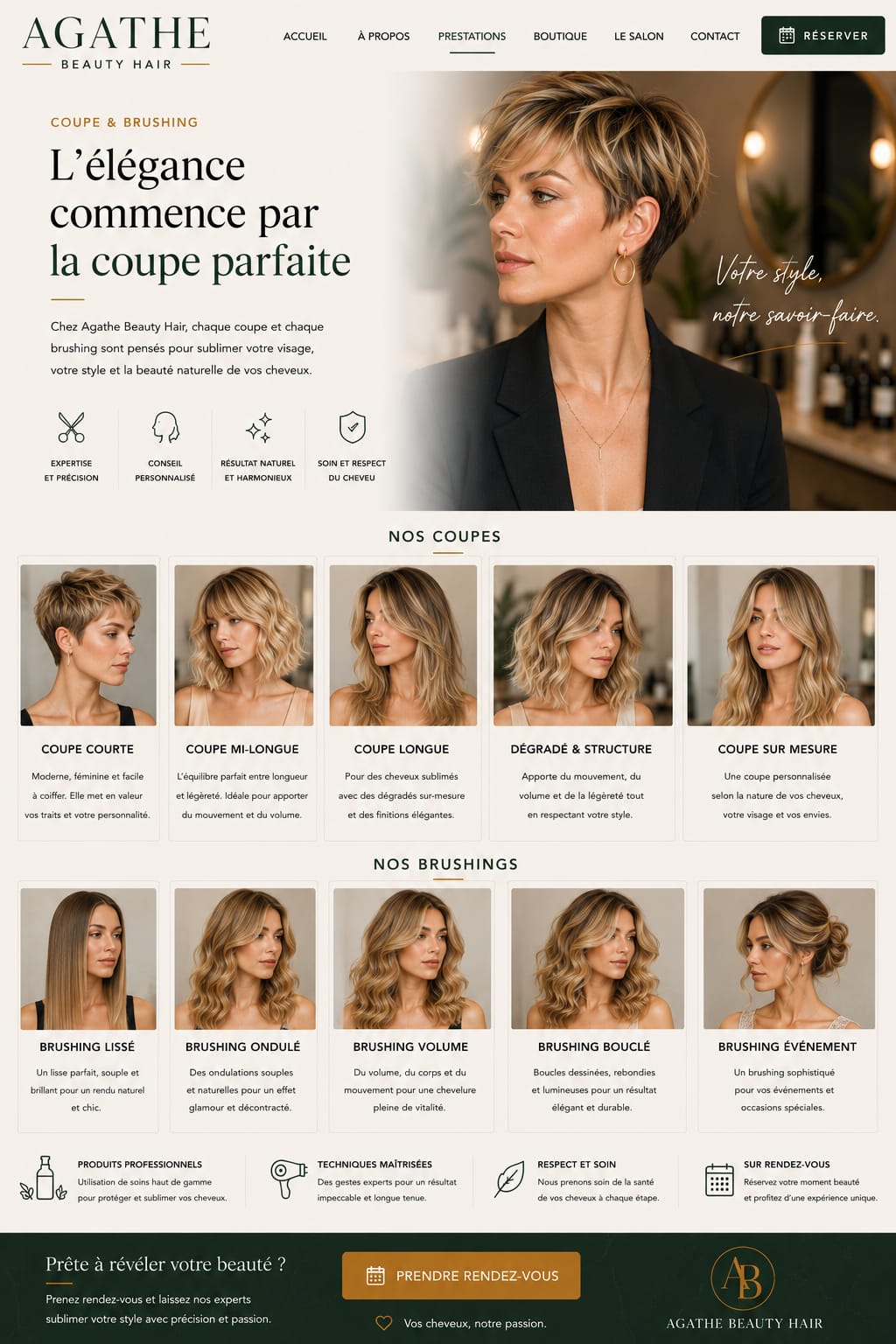 Coupes et brushings – Agathe Beauty Hair