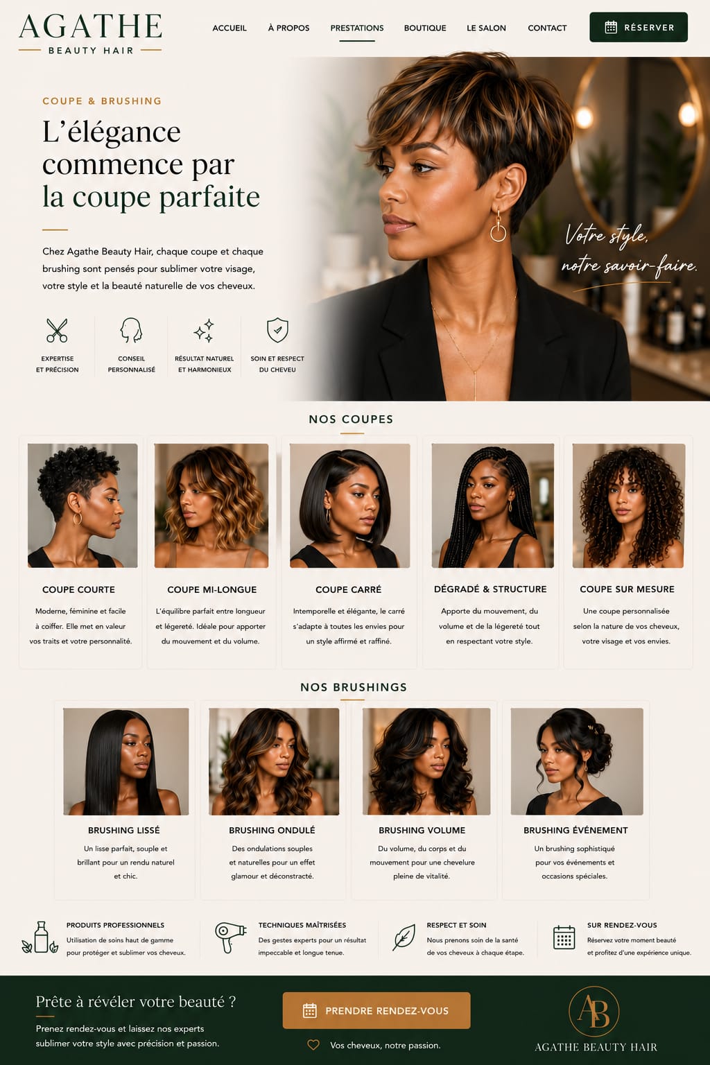 Le salon Agathe Beauty Hair – coupes et brushings