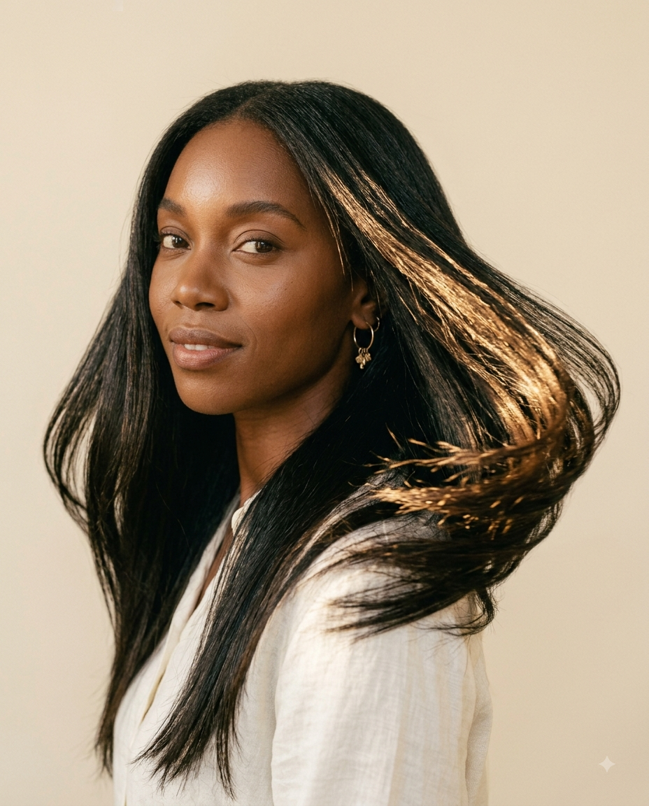 Cheveux longs lisses et brillants – Agathe Beauty Hair