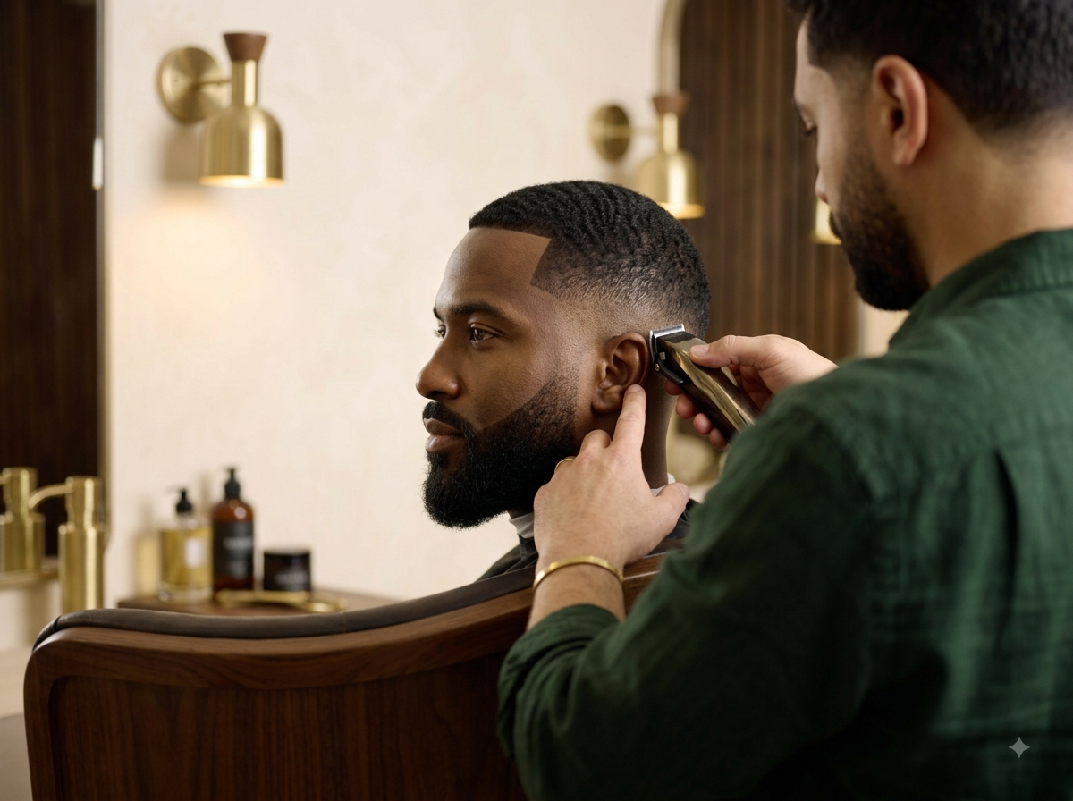 Coupe homme : dégradé et barbe soignée – Agathe Beauty Hair