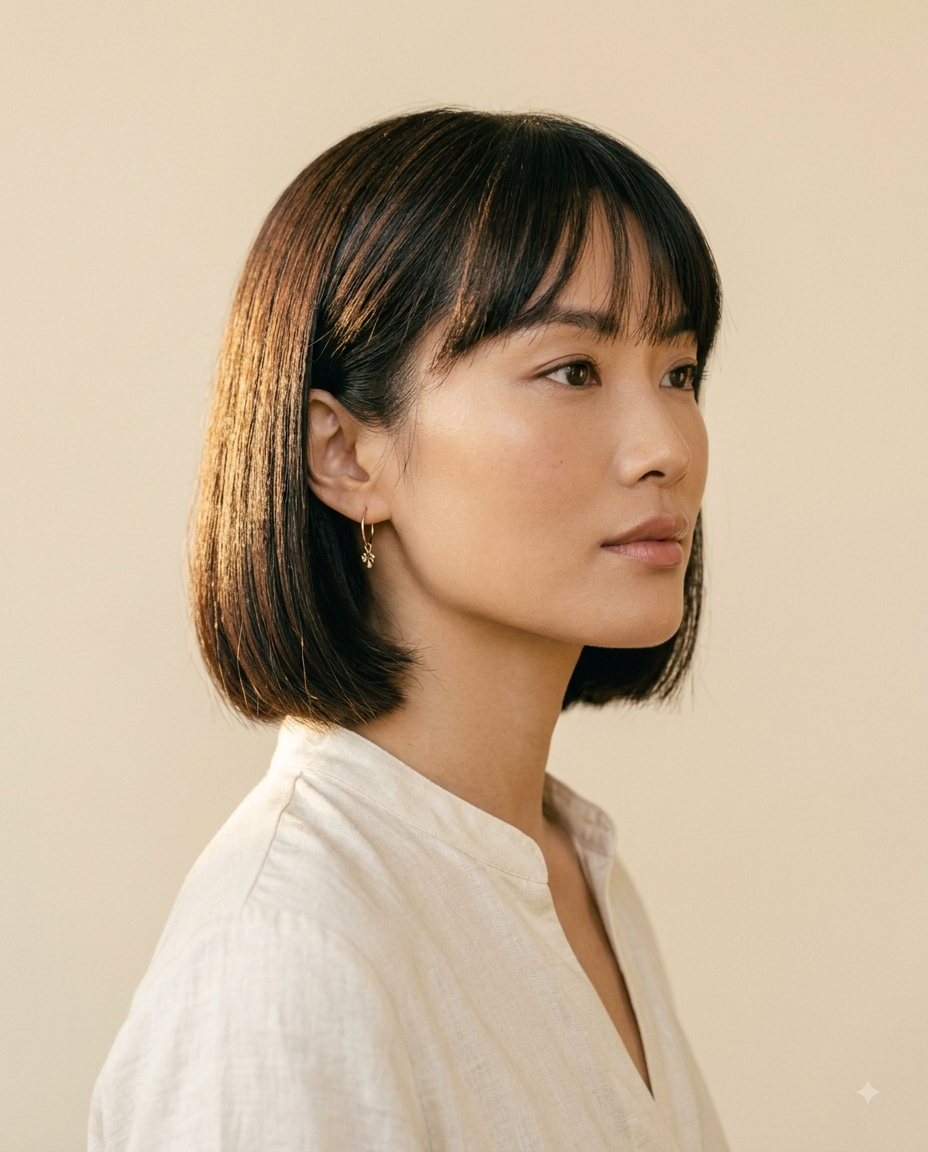 Coupe carrée nette et brillante – Agathe Beauty Hair