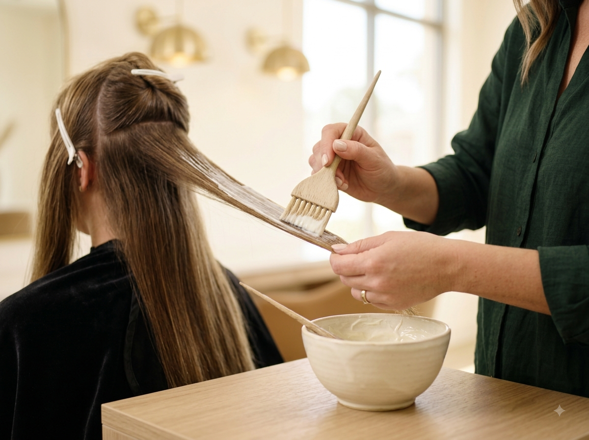 Botox capillaire : application du soin au pinceau – Agathe Beauty Hair