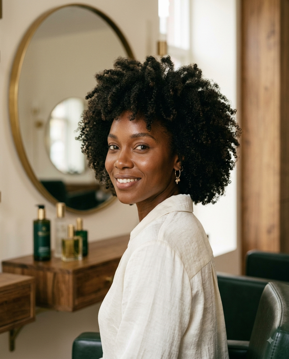 Brushing volumineux sur cheveux bouclés – Agathe Beauty Hair