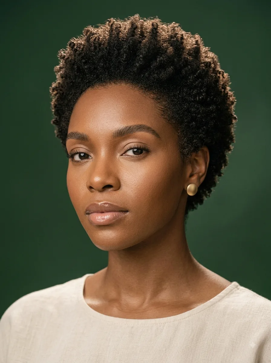 Coupe courte tapered sur cheveux crépus – Agathe Beauty Hair
