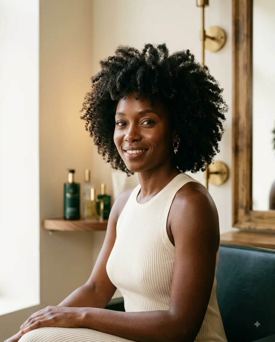 Coiffure afro volumineuse et définie – Agathe Beauty Hair