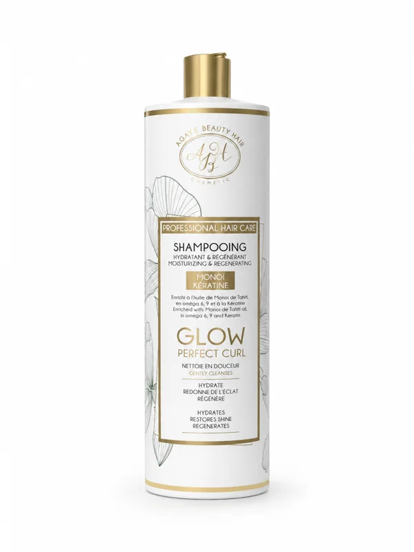 Shampooing hydratant Glow Perfect Curl pour cheveux bouclés – gamme Agathe Beauty Hair Cosmetics