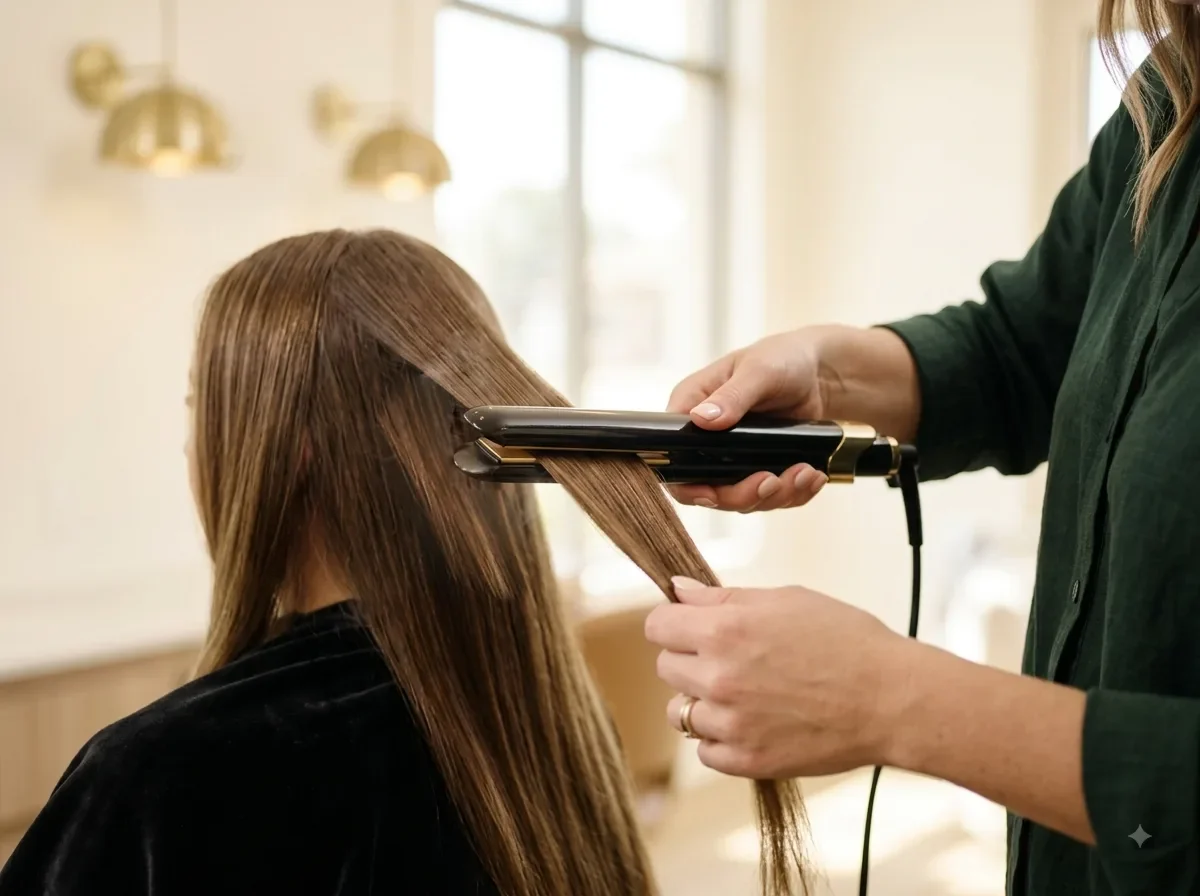 Lissage professionnel au fer – Agathe Beauty Hair
